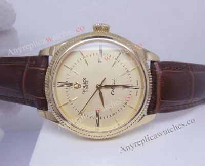 Fake Cellini Time Watch: Rolex Cellini Gold 39mm Men's Watch